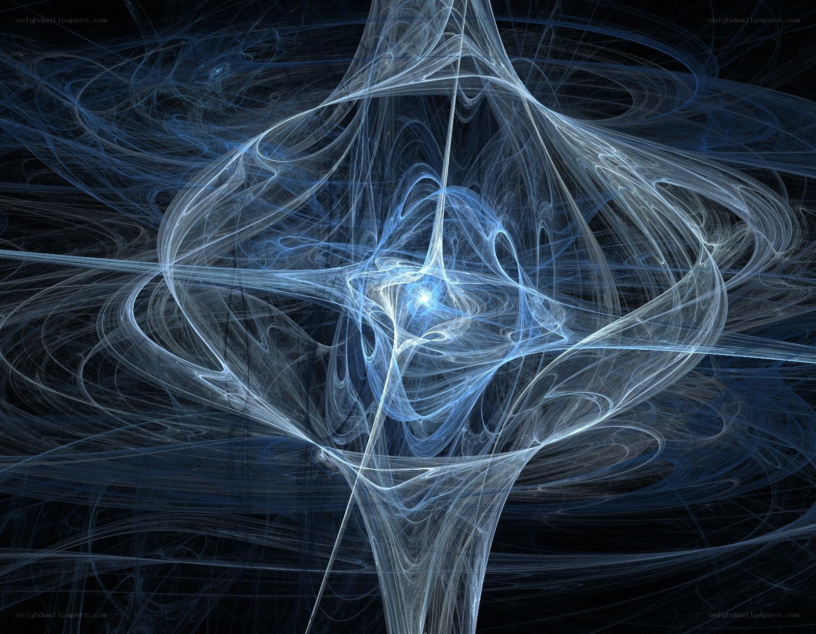 blue fractal energy pattern