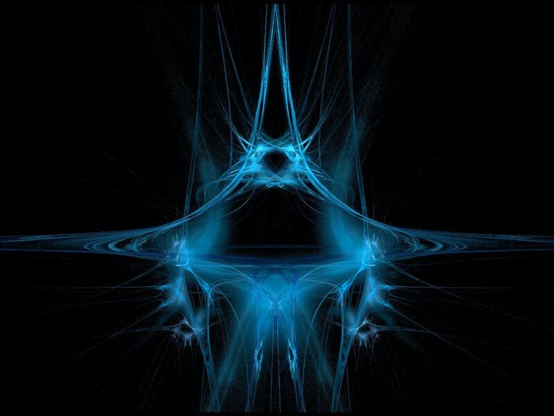 blue fractal energy pattern