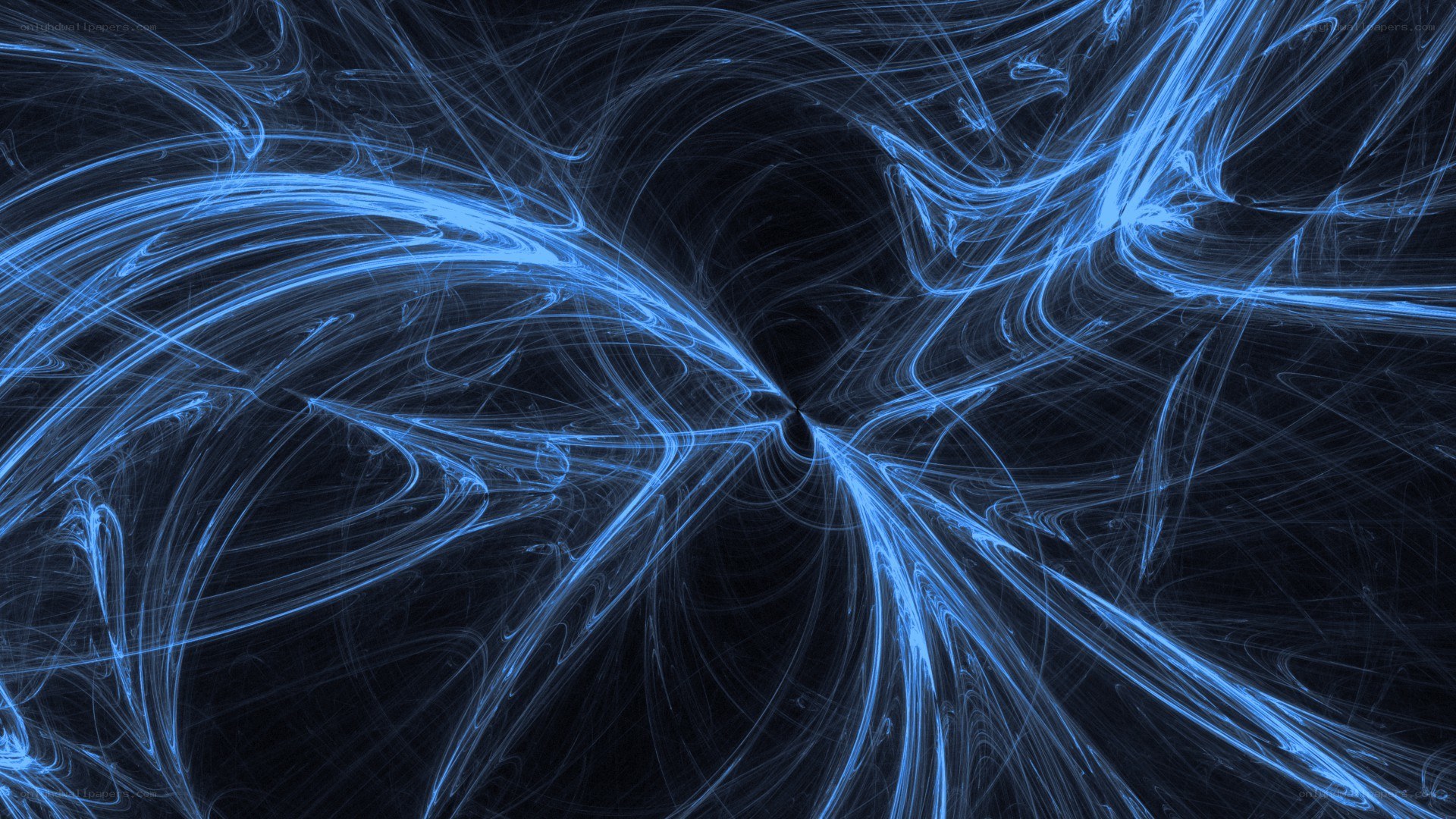 blue fractal energy patterns