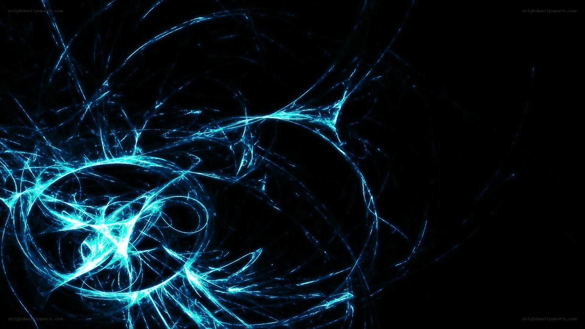 blue fractal energy patterns