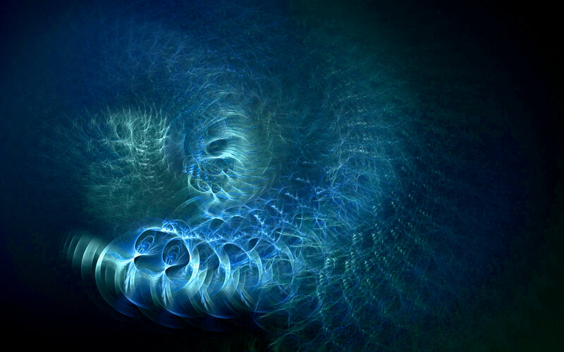 Blue Fractal Energy Patterns — Ethereal