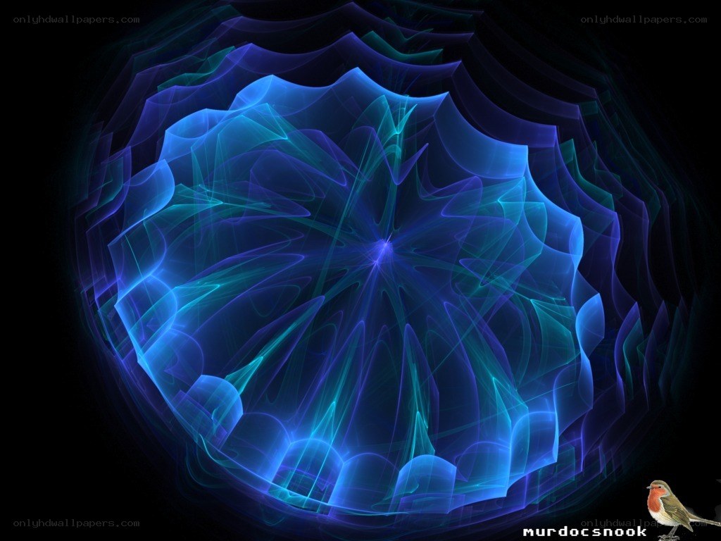 blue fractal energy sphere