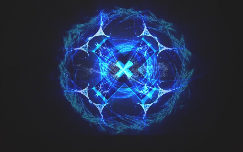 Blue Fractal Energy Sphere — Energetic