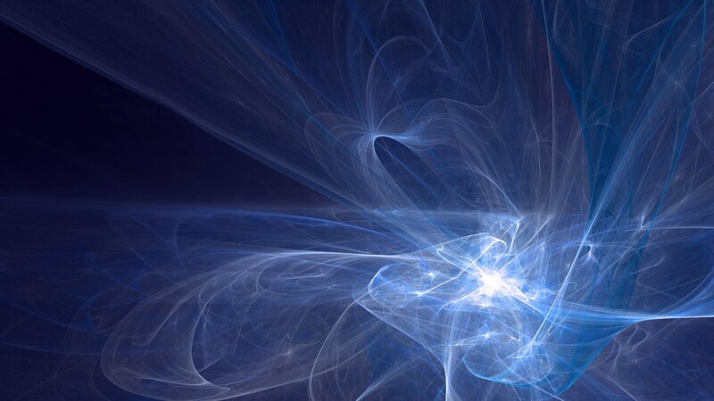 blue fractal energy swirl