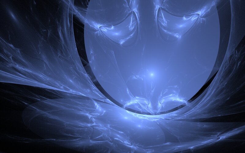 blue fractal energy swirl