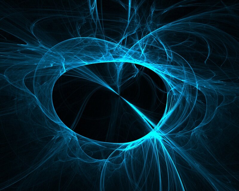 blue fractal energy swirl