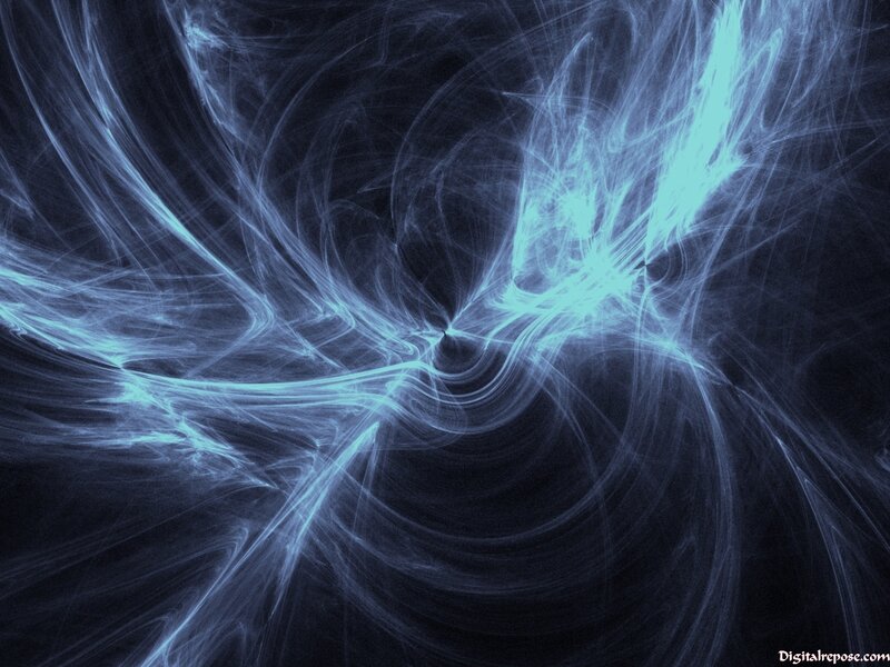 blue fractal energy swirl