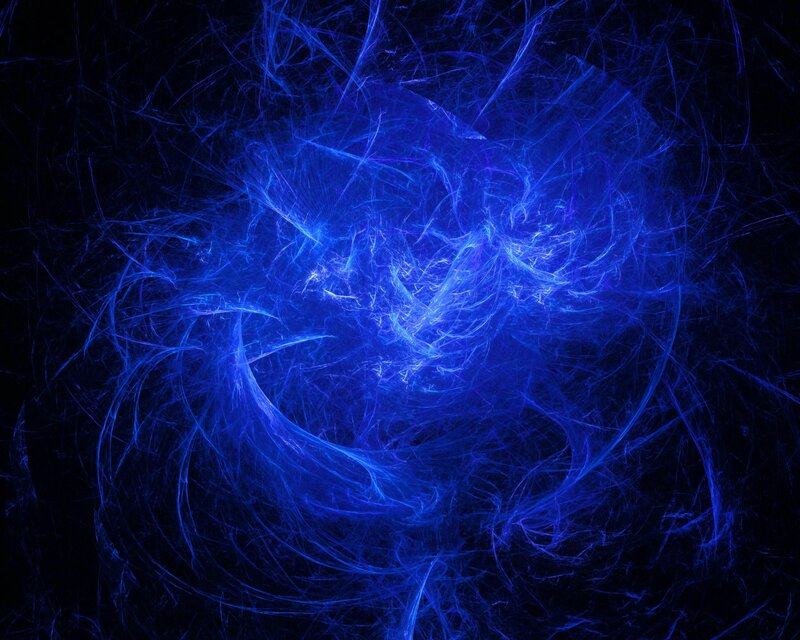 blue fractal energy swirl