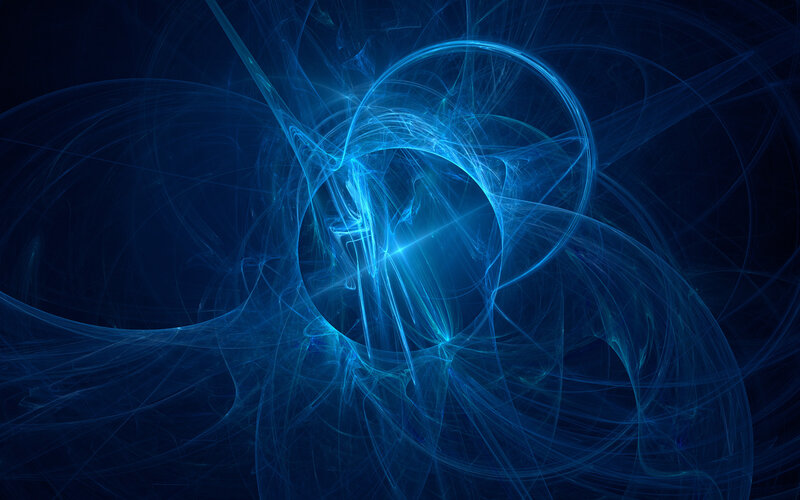 blue fractal energy swirl