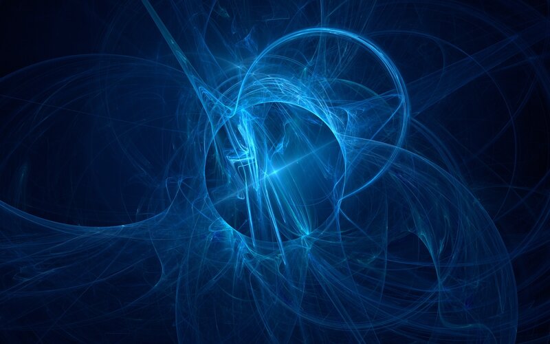 Blue Fractal Energy Swirl — Dynamic