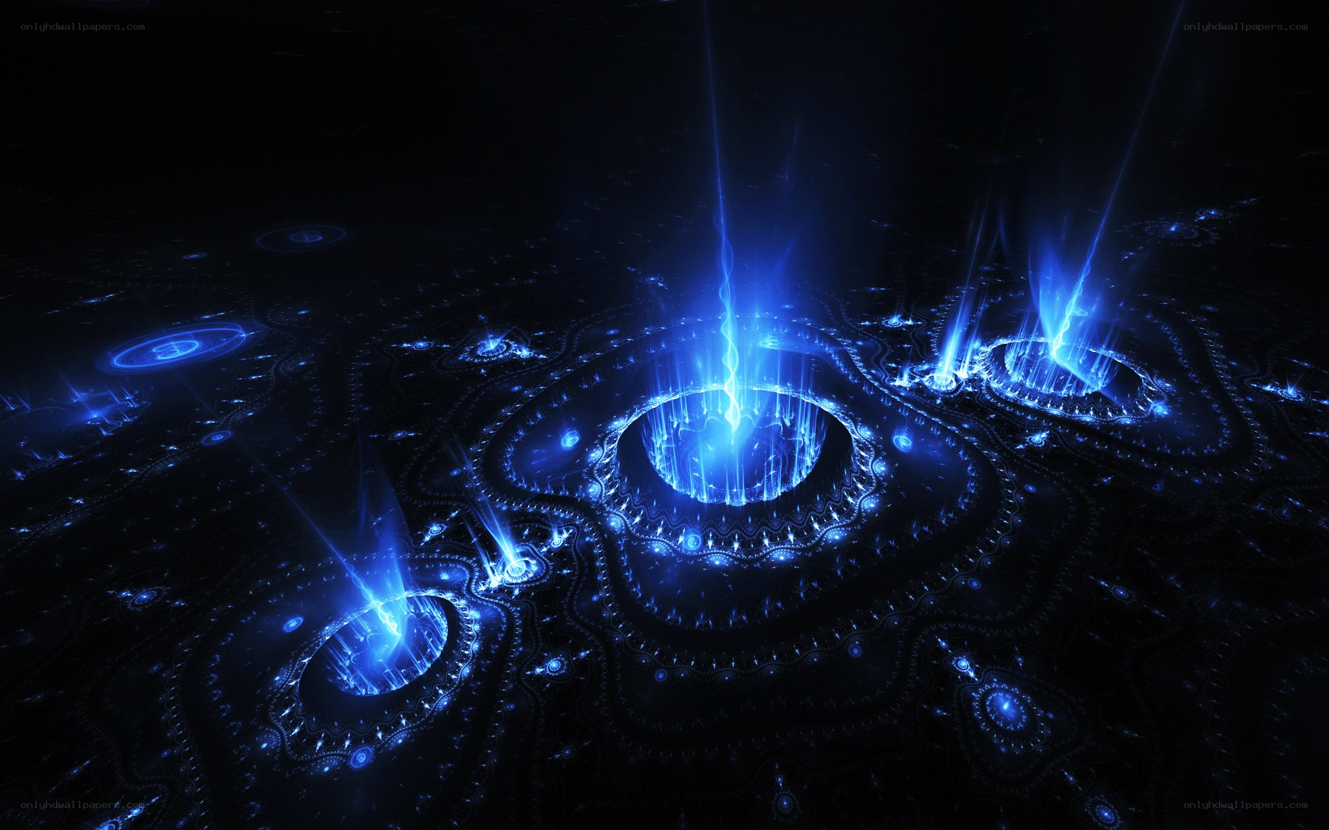 blue fractal energy vortex