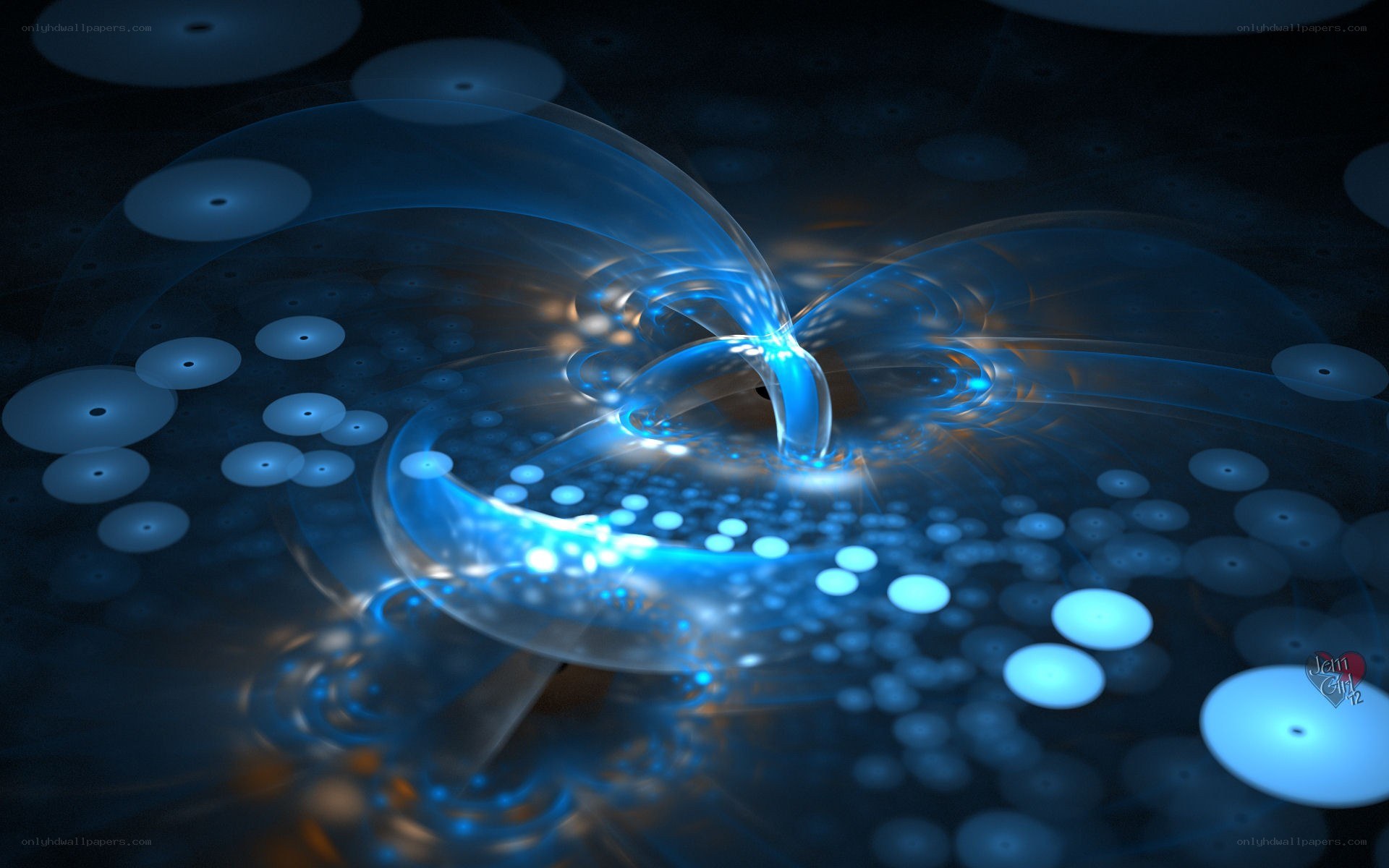 Blue fractal energy vortex
