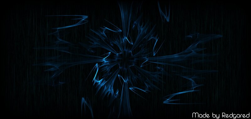 Blue Fractal Explosion — Black