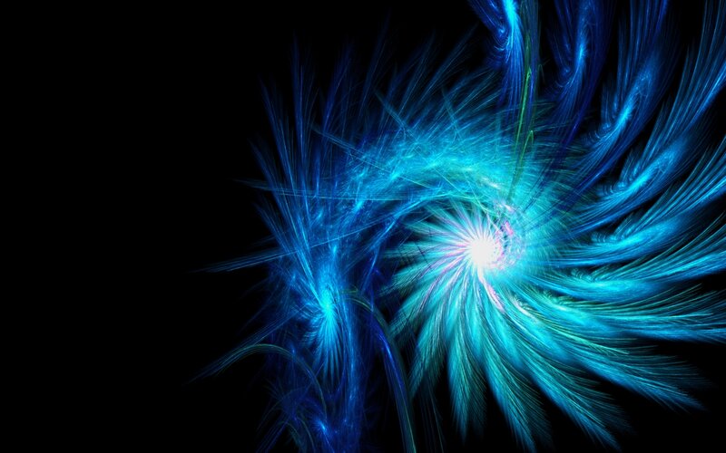 Blue Fractal Explosion — Energetic