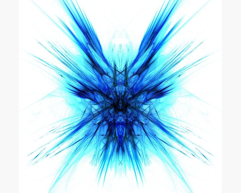 blue fractal explosion