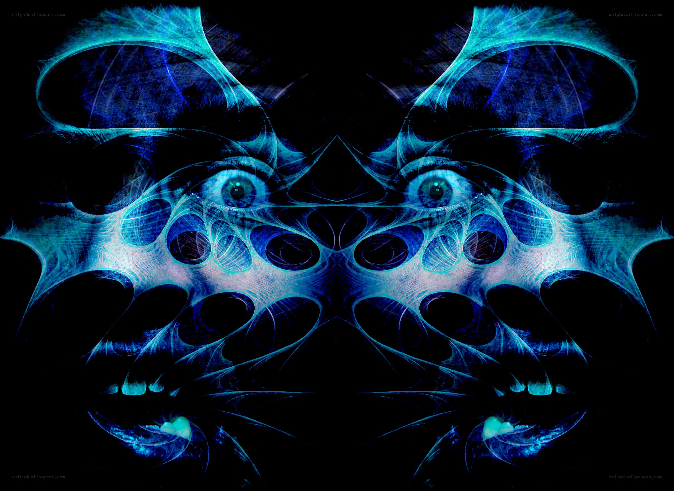 blue fractal eyes