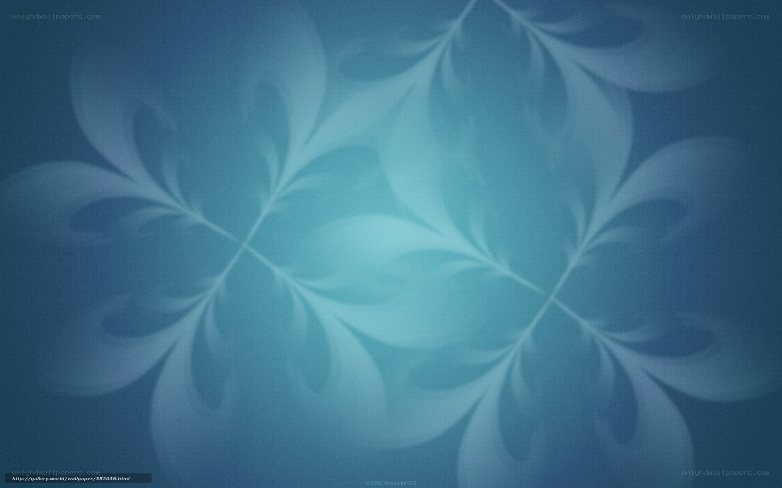 blue fractal floral pattern