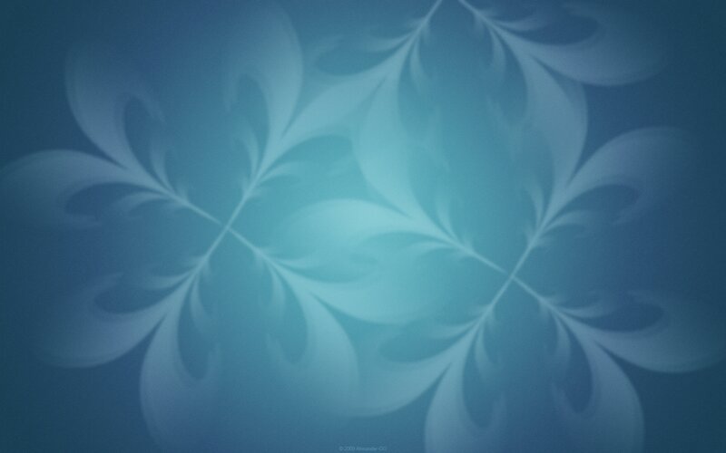 blue fractal floral pattern