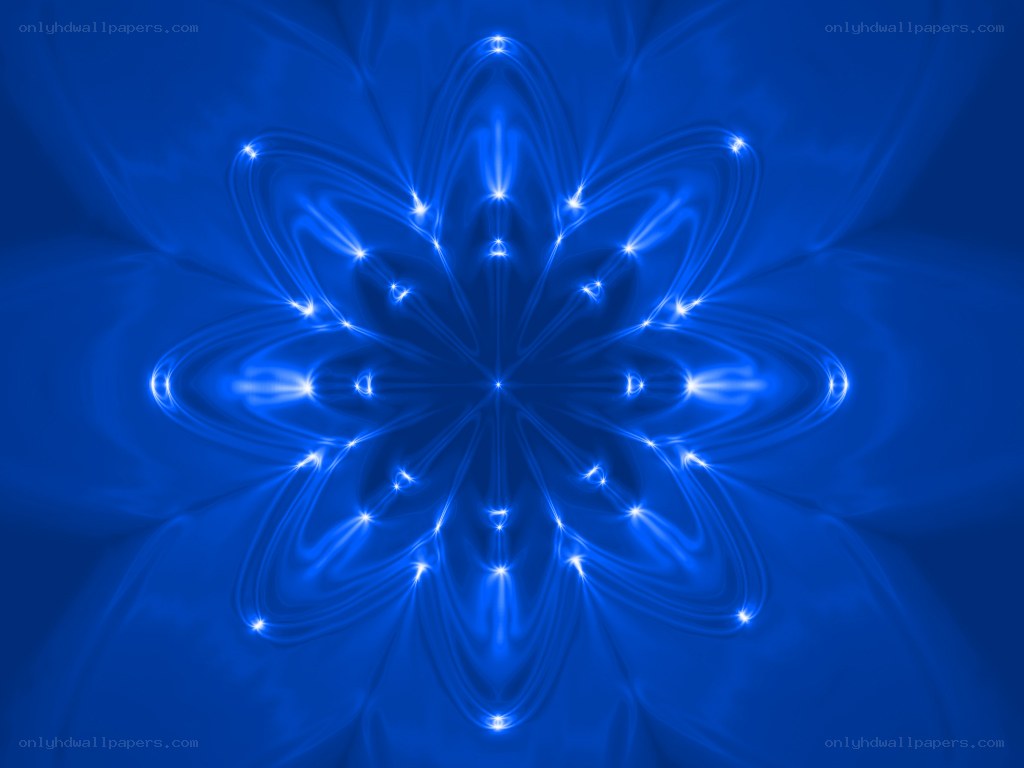 blue fractal flower pattern
