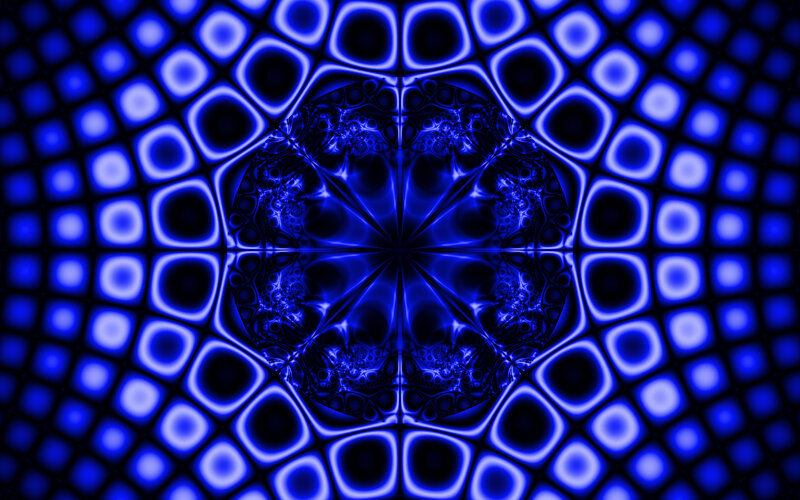 blue fractal geometric pattern