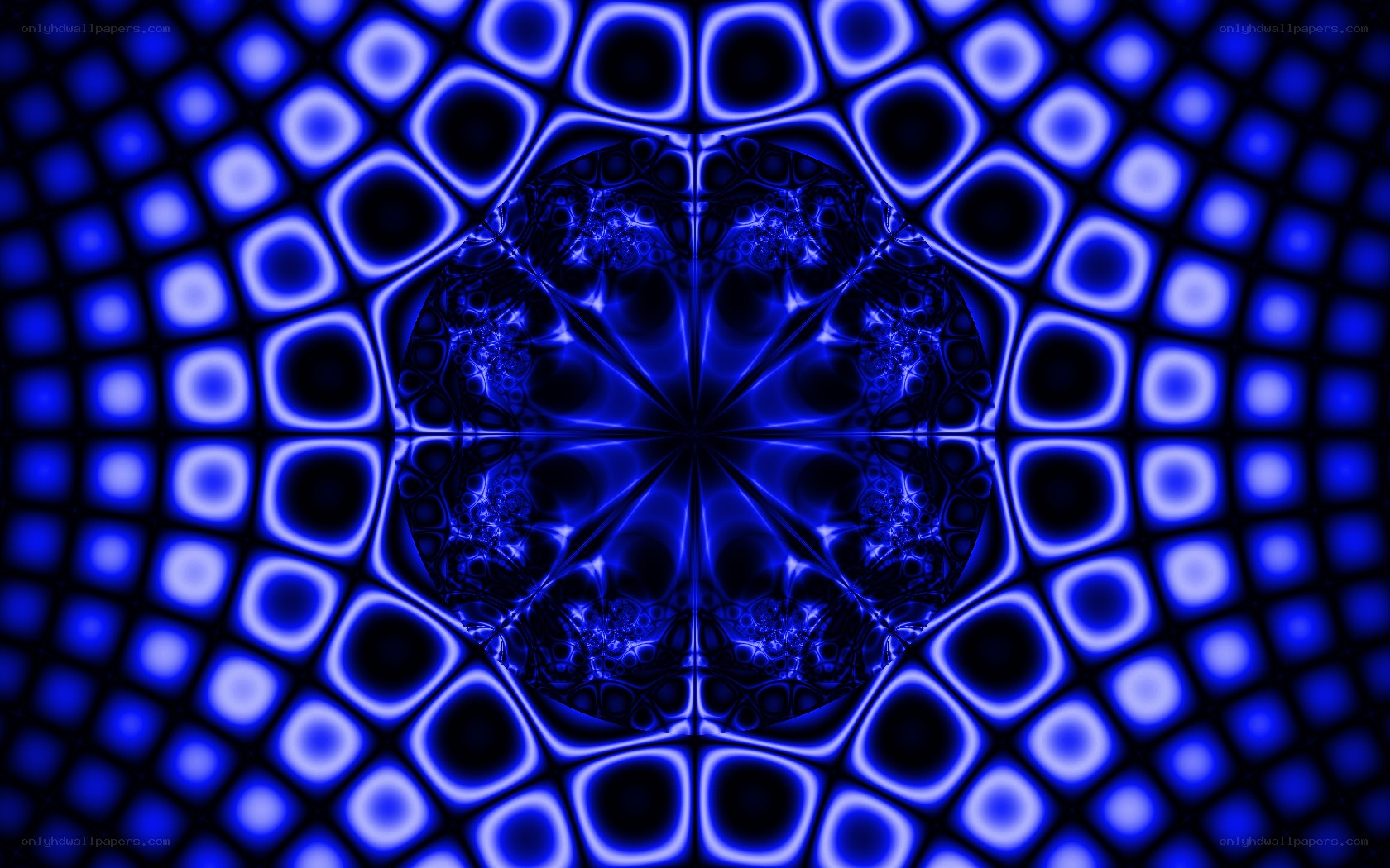 blue fractal geometric pattern