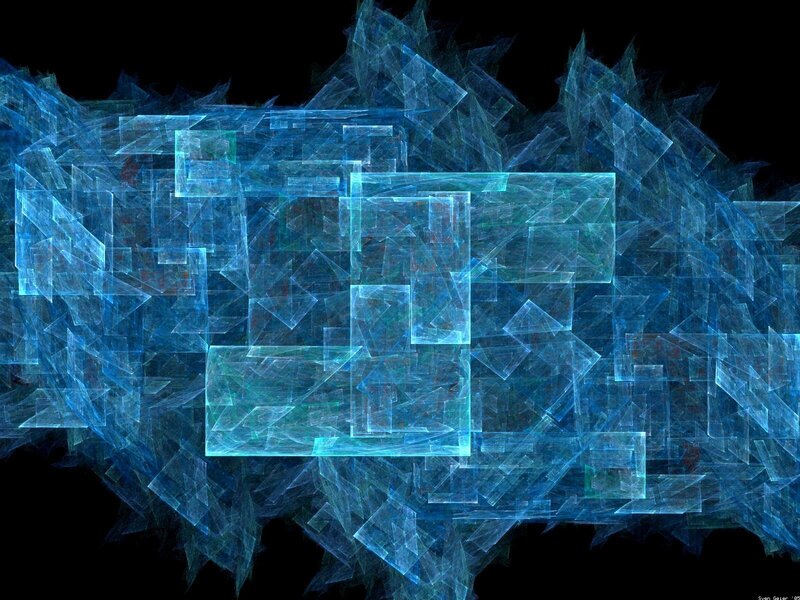 blue fractal geometric pattern