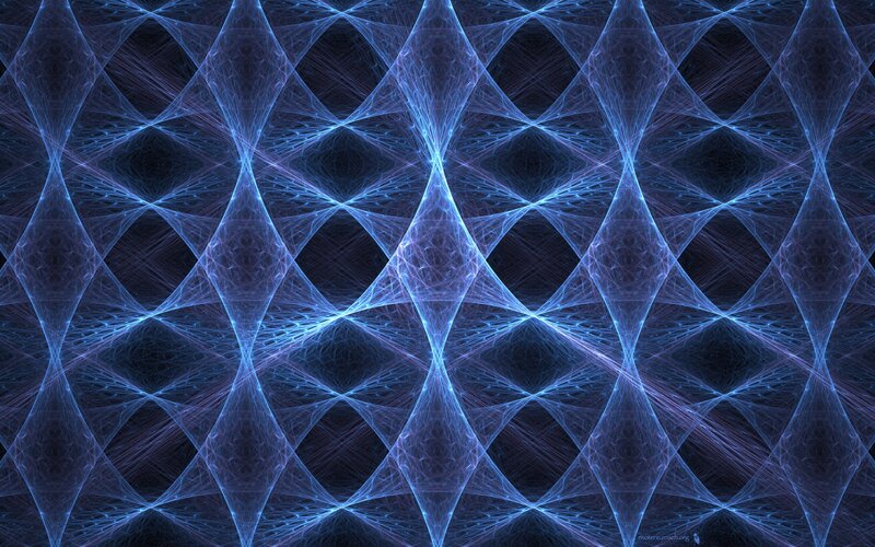 blue fractal geometric pattern