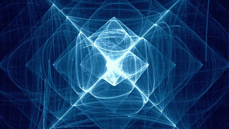 blue fractal geometric pattern