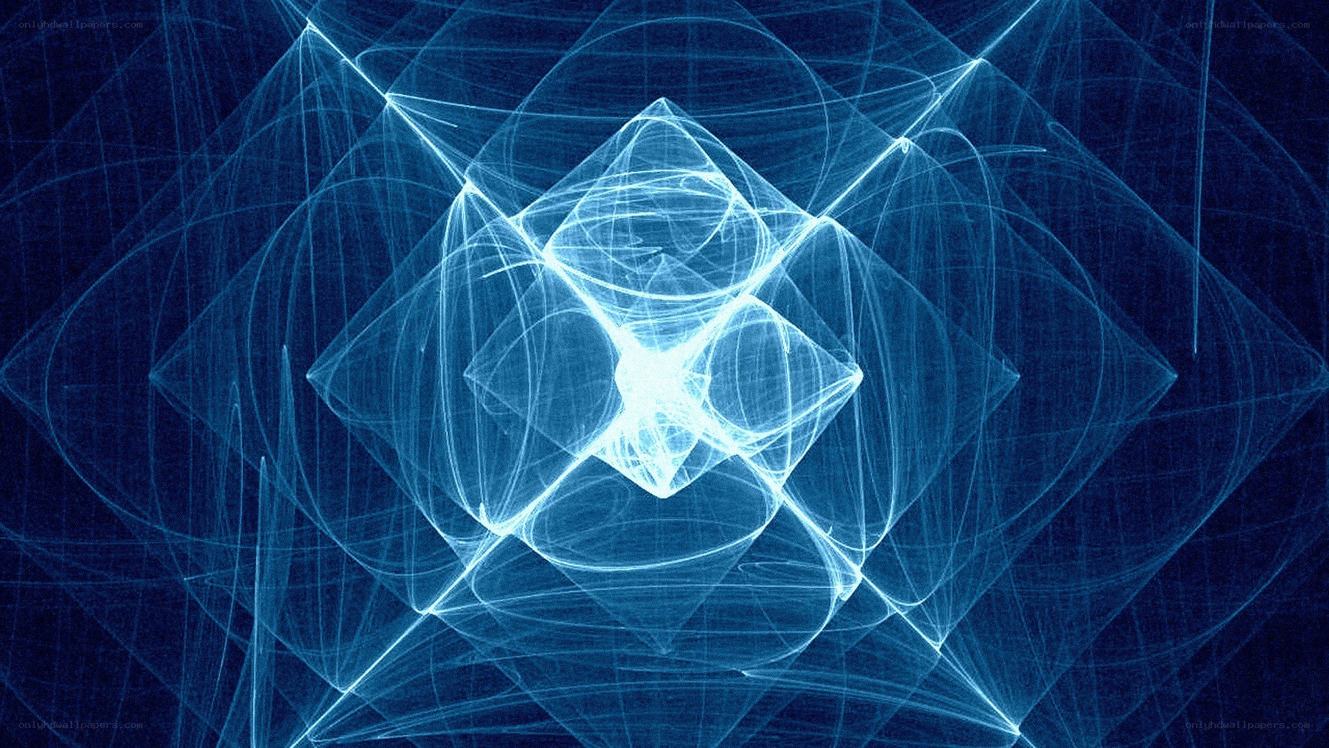blue fractal geometric pattern