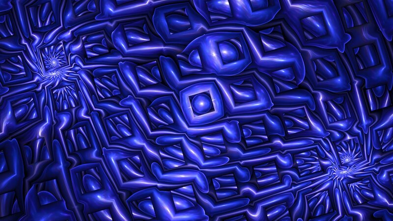 Blue fractal geometric pattern