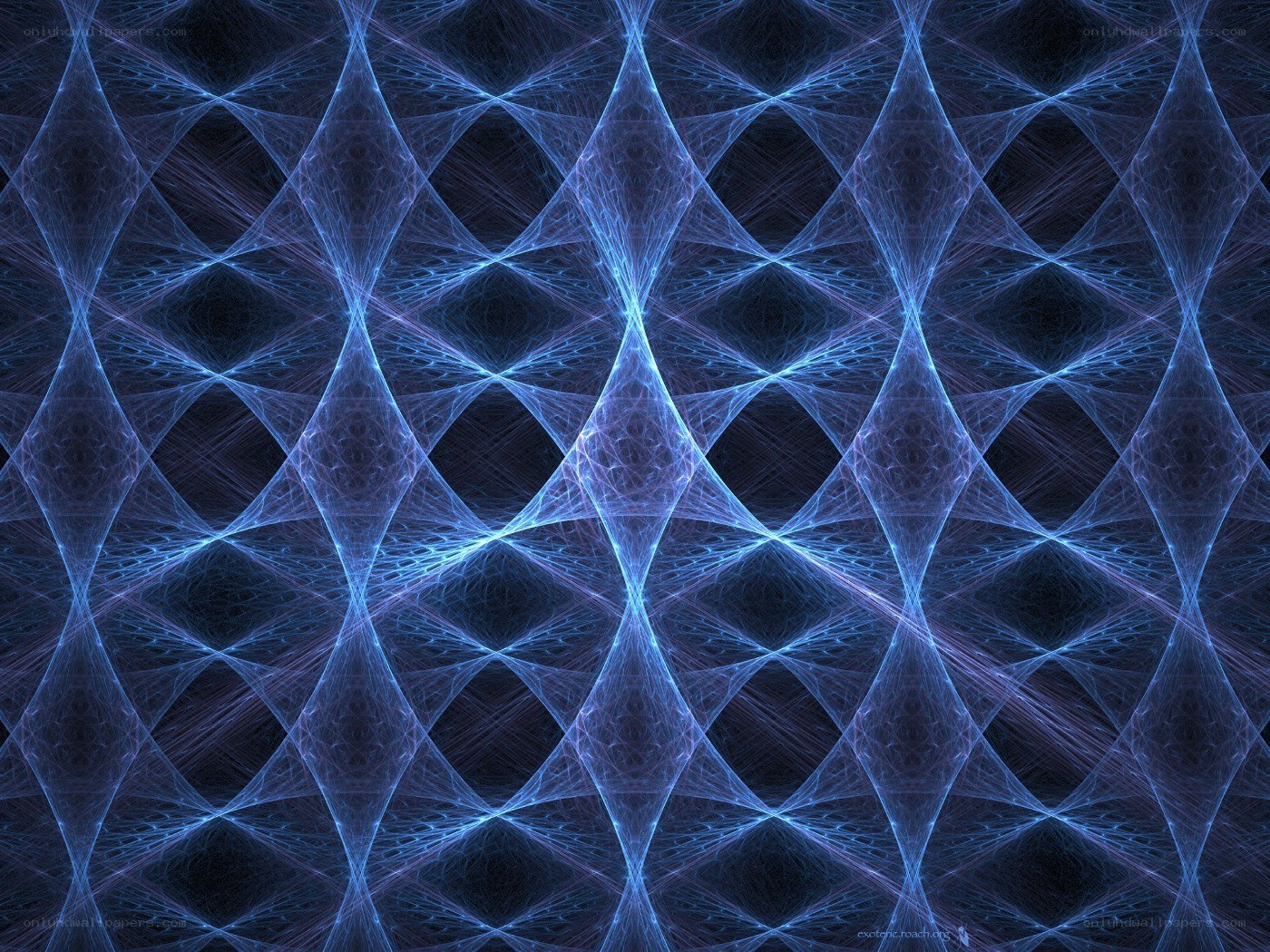 blue fractal geometric pattern