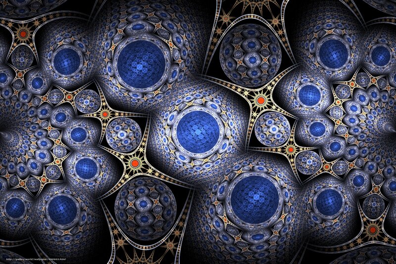 blue fractal geometric pattern