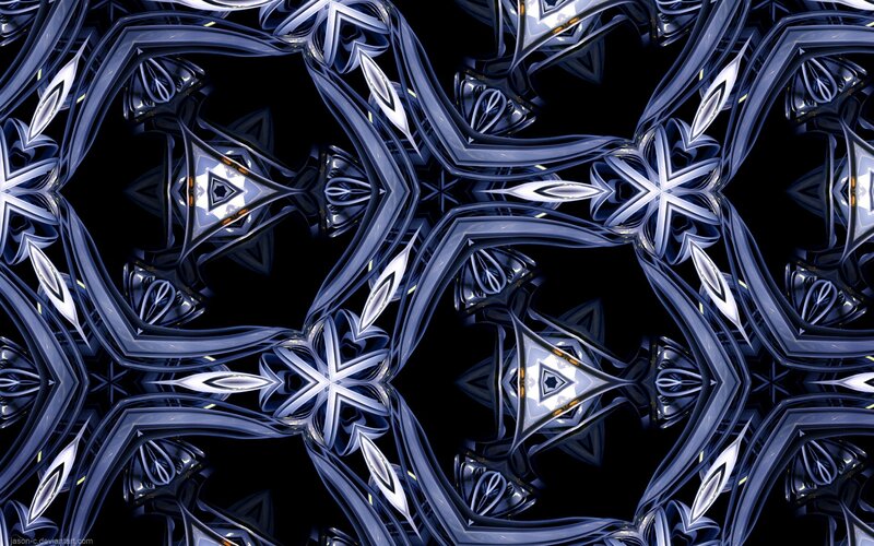 blue fractal kaleidoscope