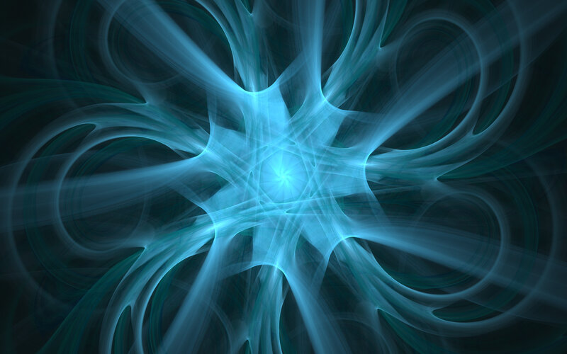 Blue fractal light burst