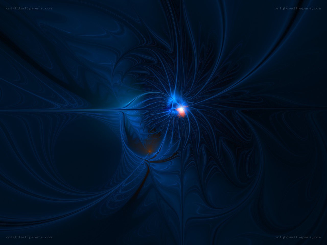 Blue fractal light burst