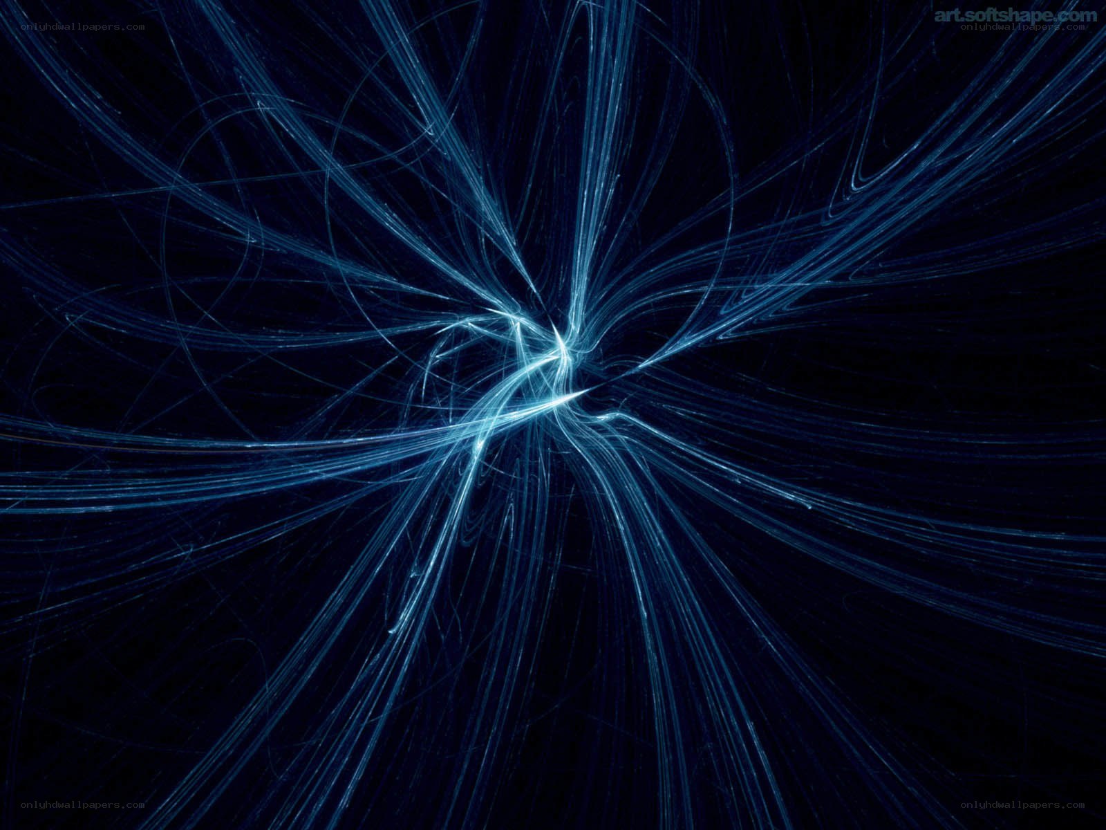blue fractal light burst