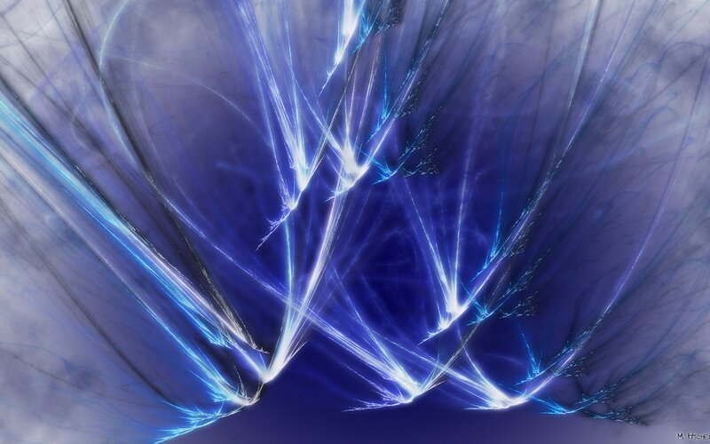 blue fractal light burst