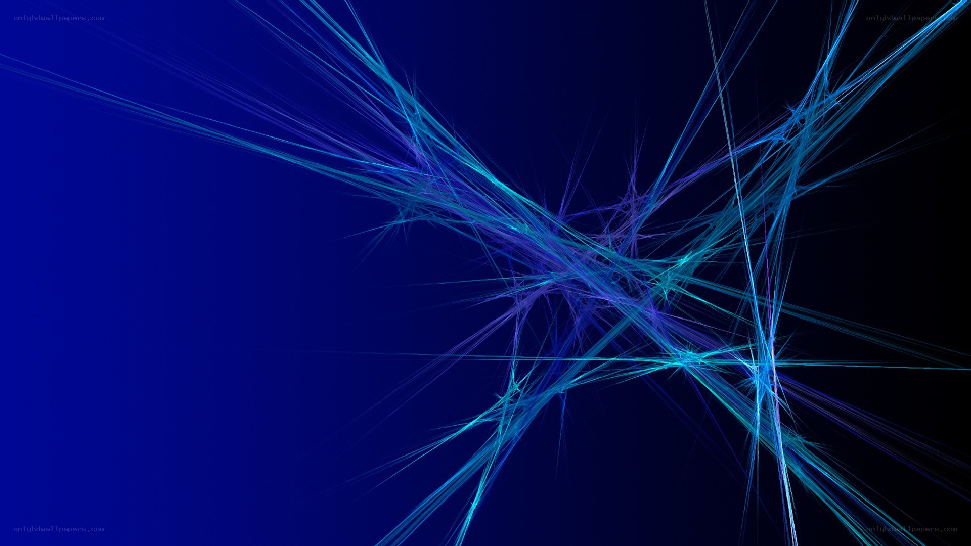 blue fractal light burst