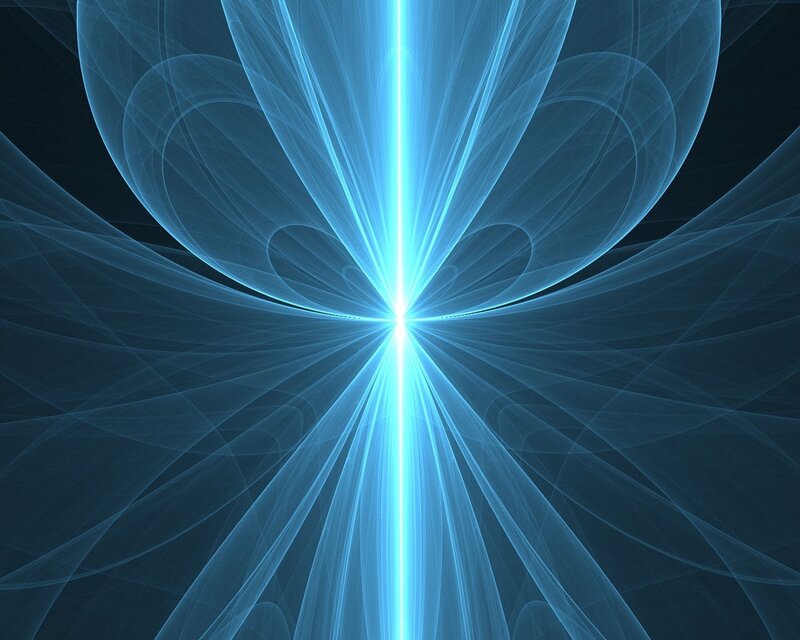 Blue fractal light burst