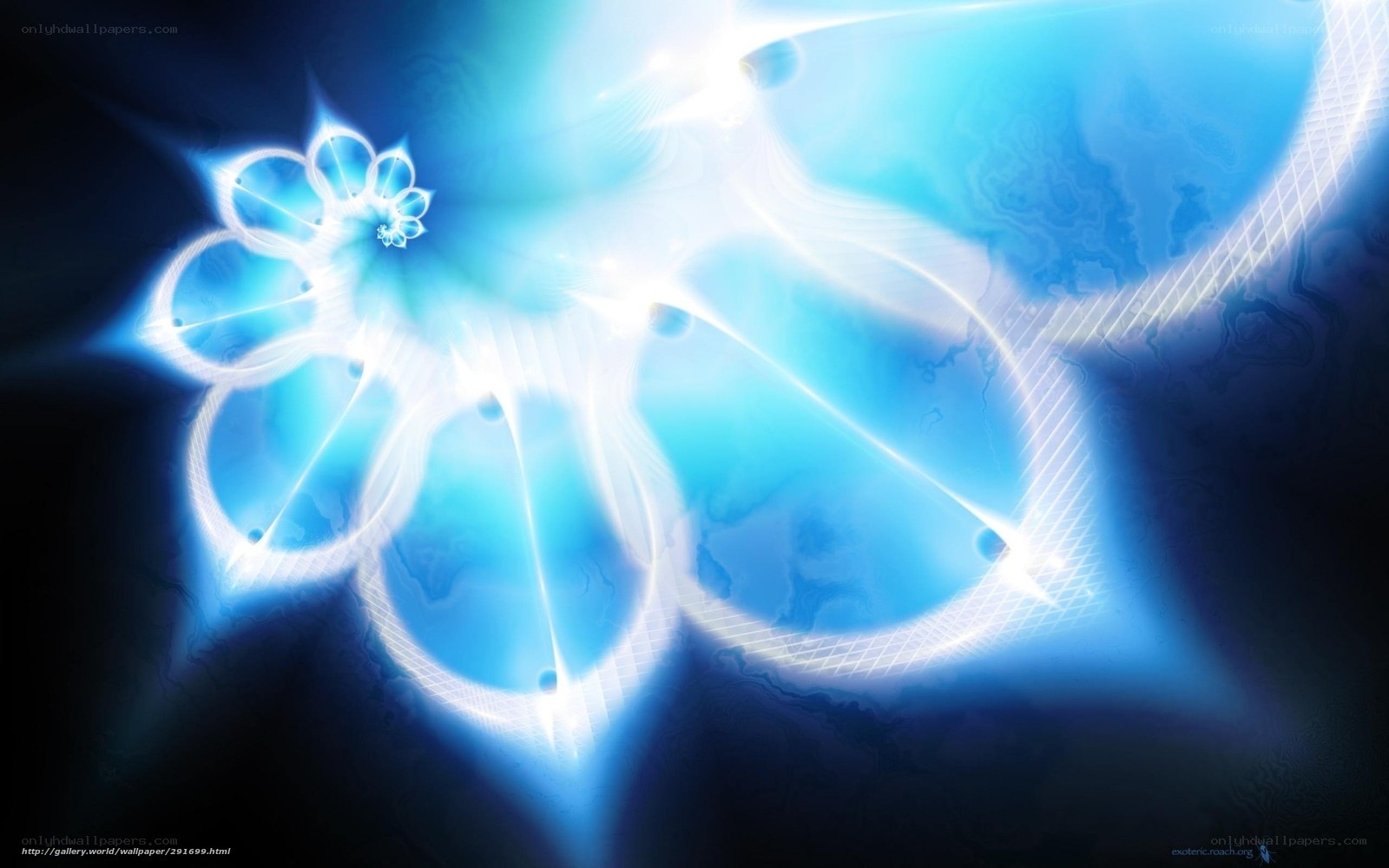 blue fractal light design