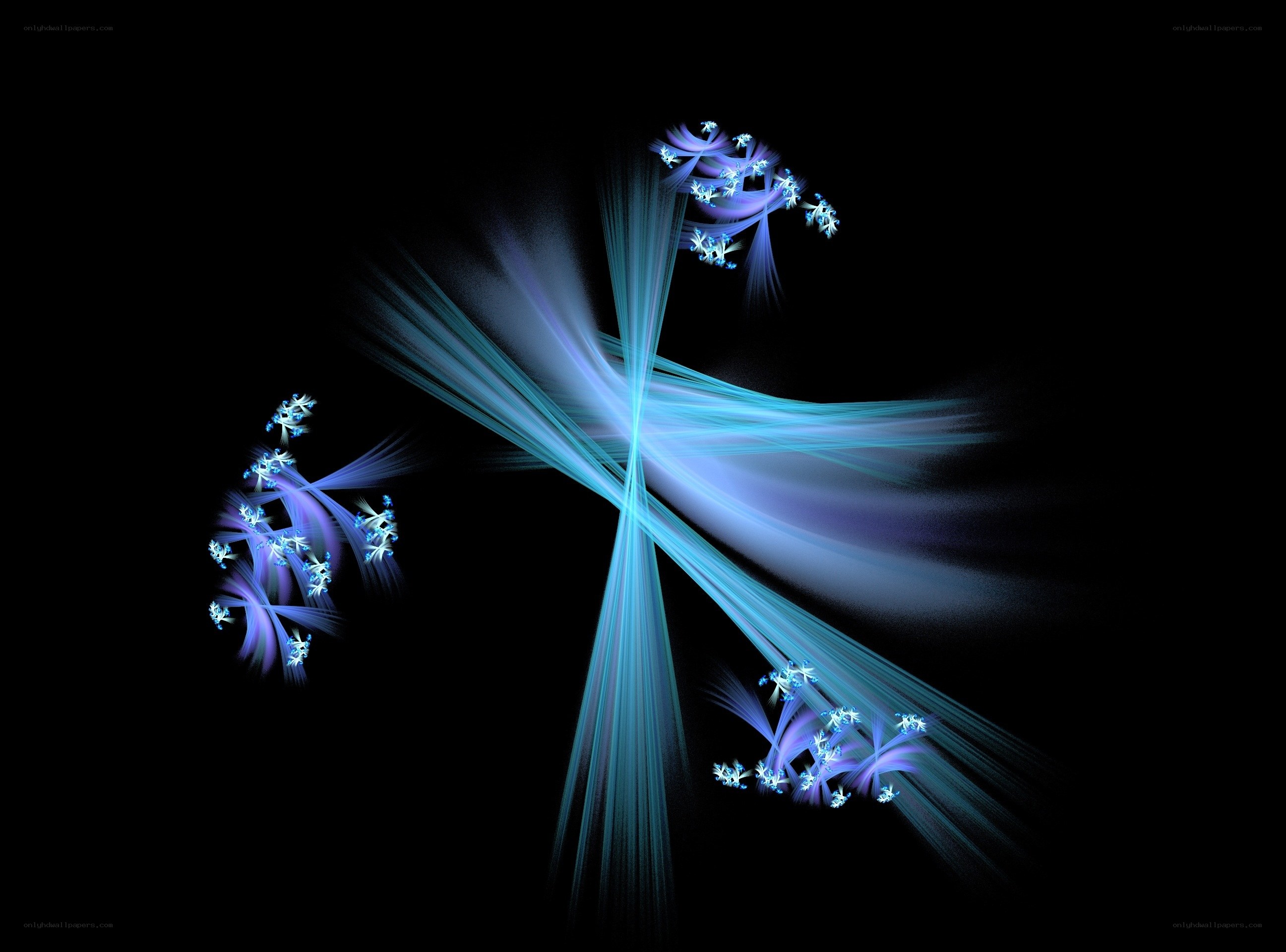 blue fractal light design