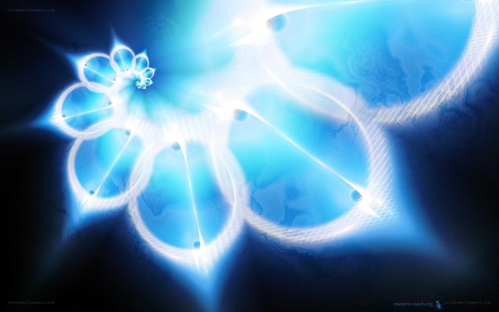 blue fractal light design