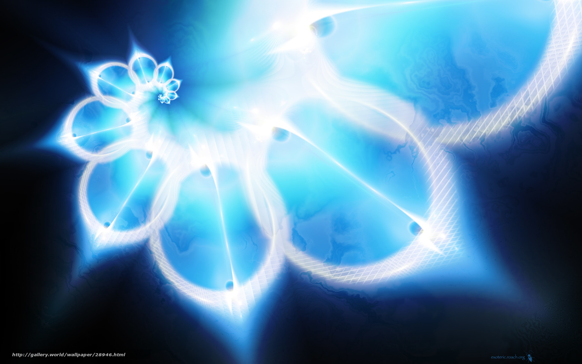 blue fractal light design