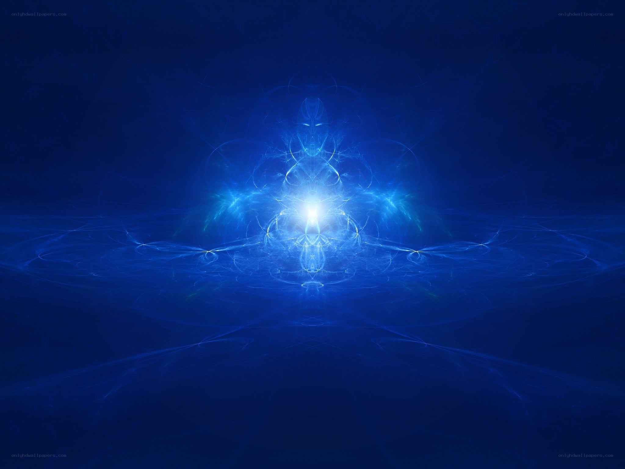 blue fractal light formation
