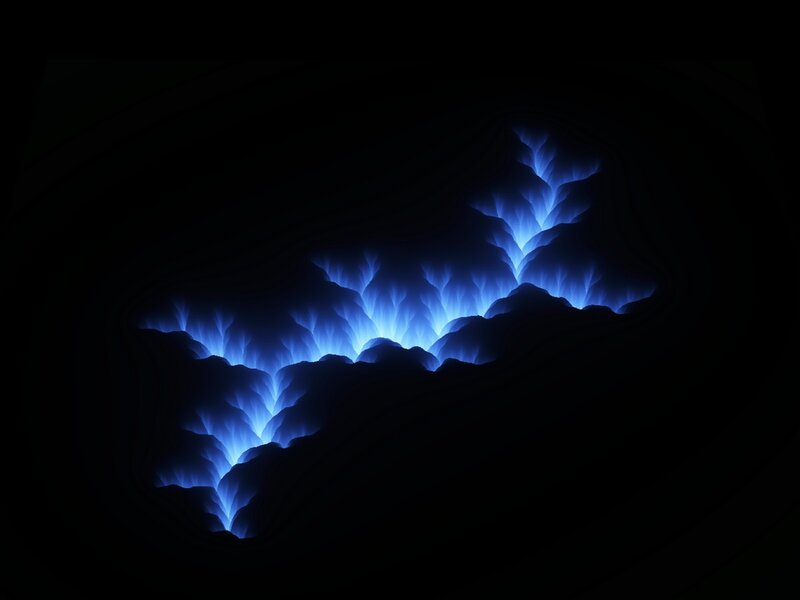 blue fractal light formation