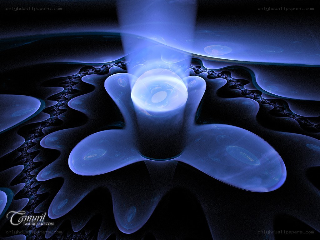 Blue fractal light formation