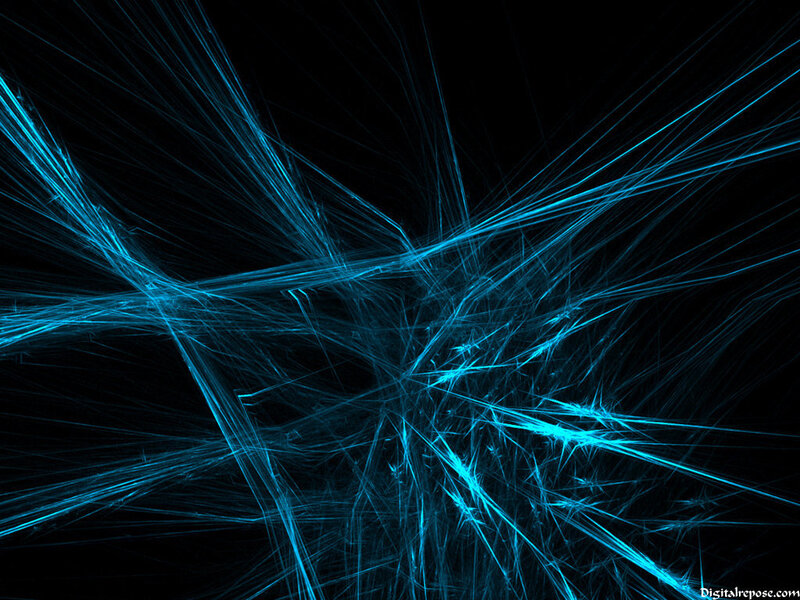 blue fractal light lines