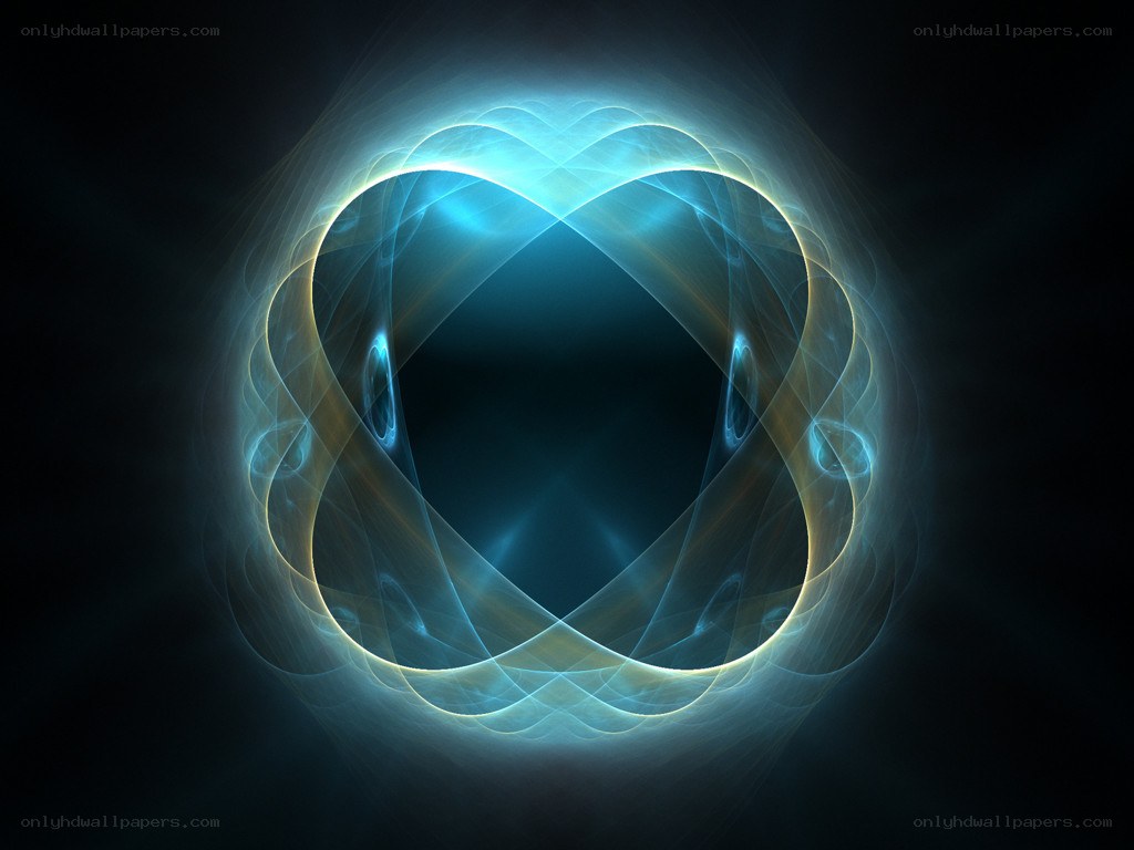 blue fractal light pattern