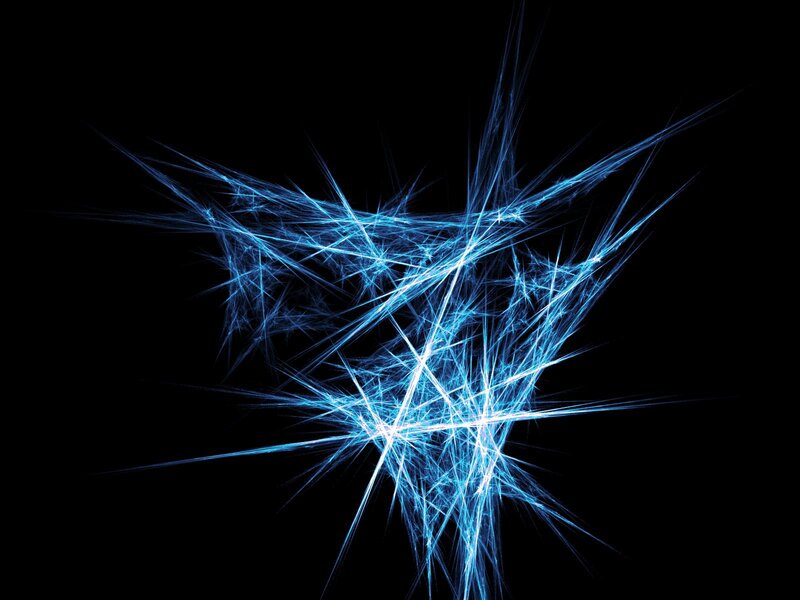 Blue Fractal Light Pattern — Dynamic