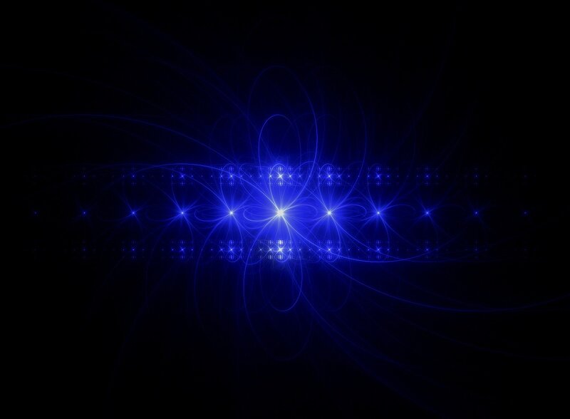 Blue Fractal Light Pattern — Energetic